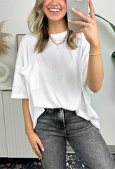 Women's Raw Edge Boxy Tee (Buy 3 Free Shipping)