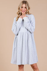 Ces Femme Long Sleeve Hooded Sweatshirt Dress