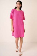 Mittoshop Urban Rib Knit Short Sleeve Tee Dress